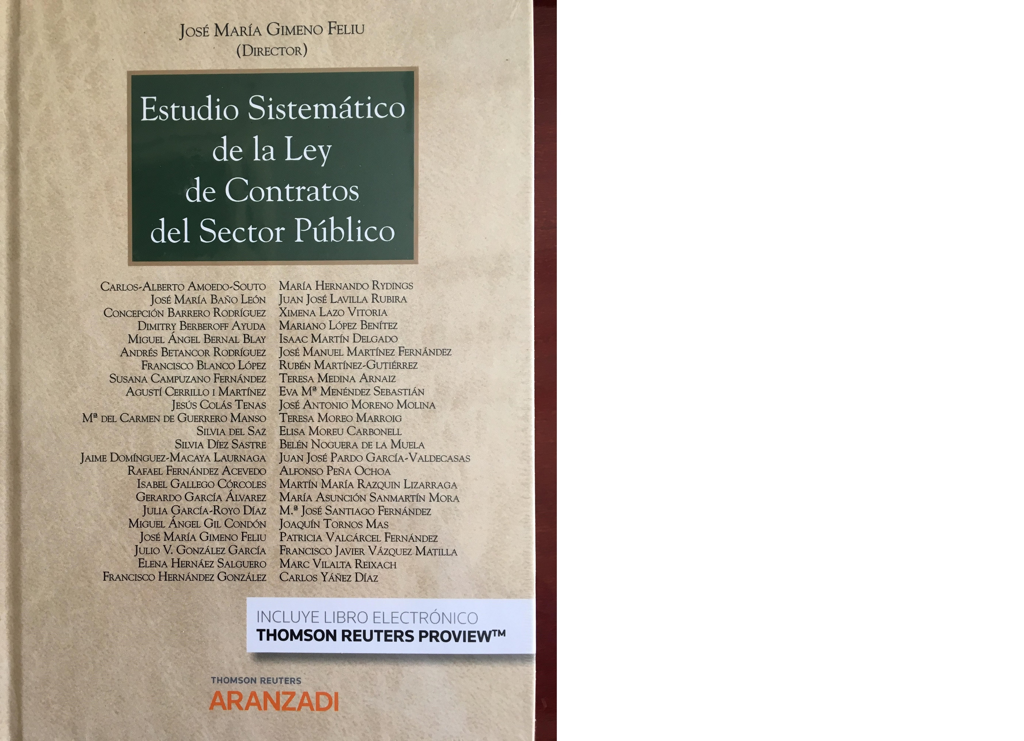 Libro Estudio Sistemático de la Ley de Contratos del Sector Público